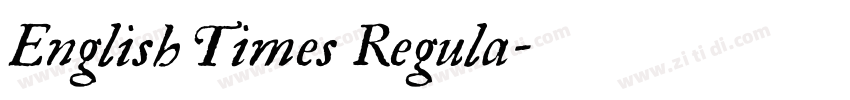 English Times Regula字体转换